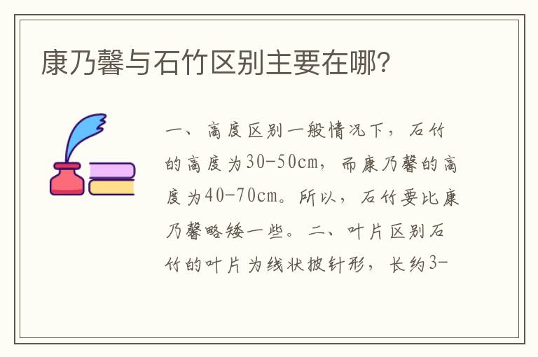 康乃馨與石竹區別主要在哪？